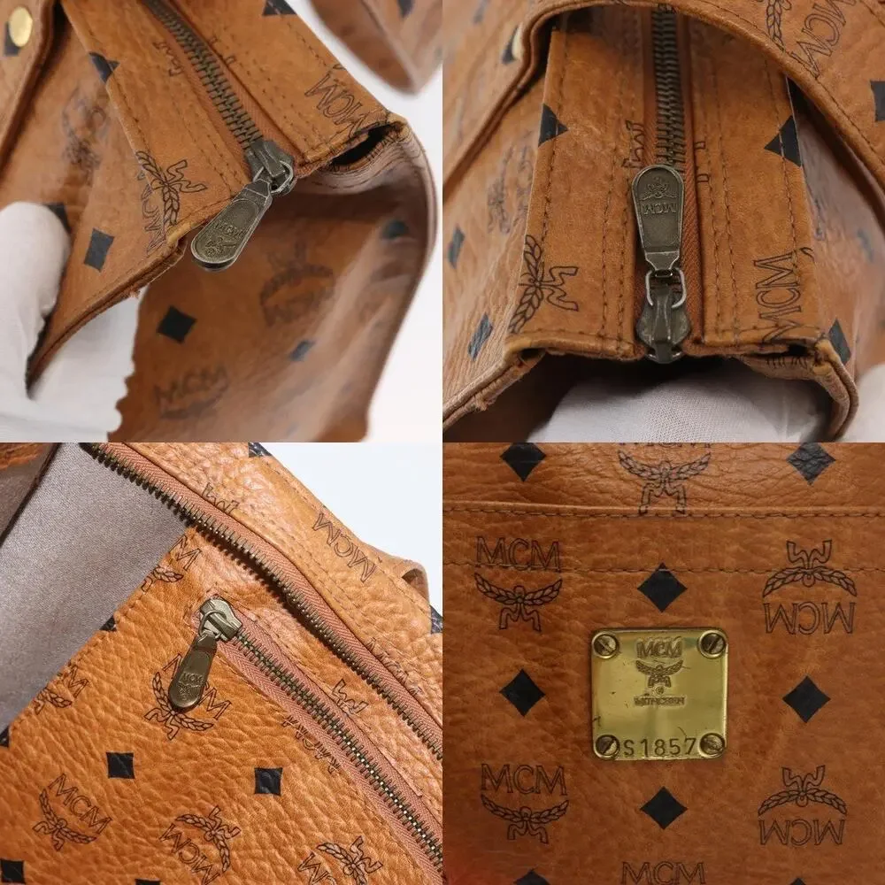 MCM Logogram Visetos Tote Bag Brown